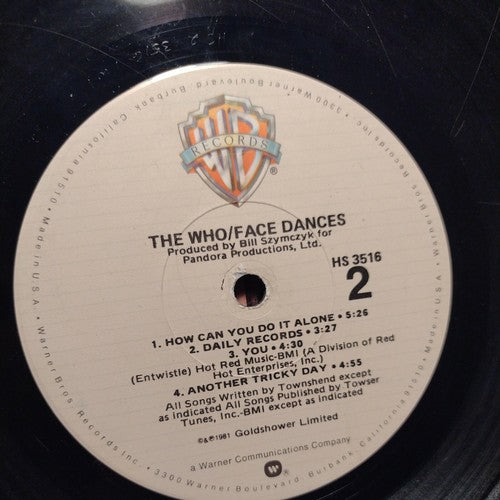 Face Dances [Remaster] [LP] by Who (The) (Vinyl, MCA Records USA)