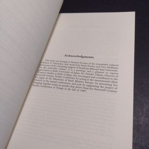 The Politics of Gender in Early Modern Europe Volume XII by Jean R. Brink -1989