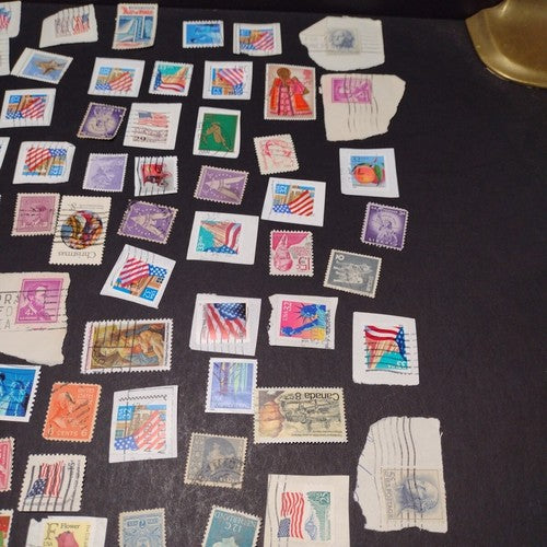 Vintage International Stamp Lot (D1) -Mixed On/Off Paper (Netherlands, US, +)