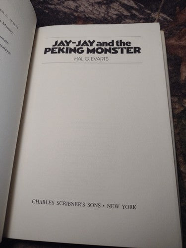 JAY-JAY AND THE PEKING MONSTER by Hal G. Evarts -HARDCOVER -1978 -1st Printing