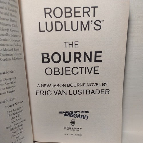 Robert Ludlum's the Bourne Objective by Eric Van Lustbader (2010, HC 1st Edition