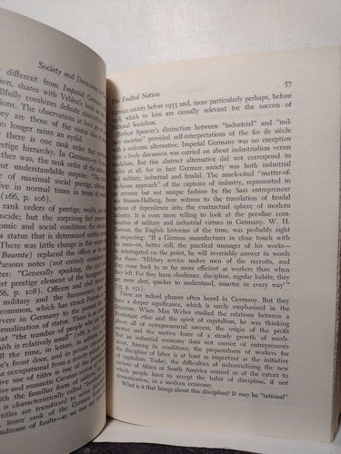 Society And Democracy In Germany By Ralf Dahrendorf -1967 -HCw/DJ