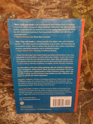Race, Class, and Gender: An Anthology by Margaret Andersen -3rd Ed. -1998 -PB