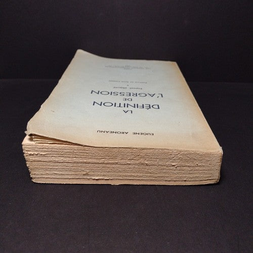 La Definition De L'Agression, Eugene Aroneanu -1958 -French Paperback