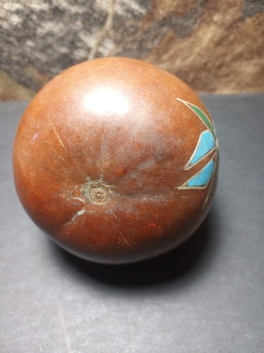 ARGENTINA Yerba Mate Art Dried Tea Cup  Gourd  Carved Handmade 1990’s 3 5/8”
