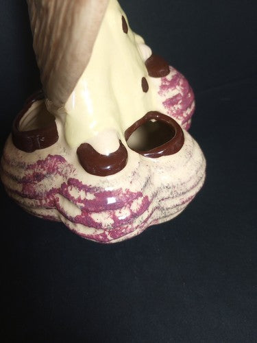 Antique '40s Stewart B McCulloch California Pottery Asian Figure Bamboo Planter