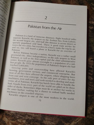 The Land and People of Pakistan by Robert Lang -Signed by Author -Hardcover 1974