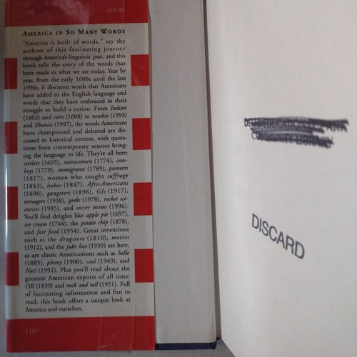 America in So Many Words : Words That Have Shaped America by David K. Barnhart