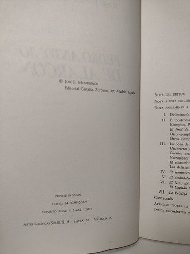 Estudios Sobre La Novela Española Del Siglo XIX: Pedro Antonio De Alarcon -1977