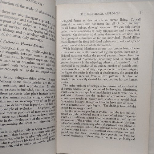 Educational Sociology By Francis Brown -HC no DJ -1950 5Th Printing Sociology