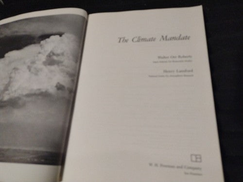 The Climate Mandate Paperback Walter O. Roberts Novel  1979 PPBK Climatology