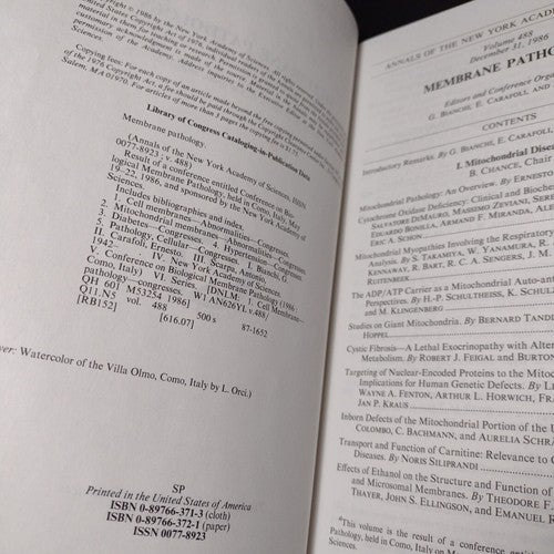 Annals of the New York Academy of Sciences: Membrane Pathology, G. Bianchi