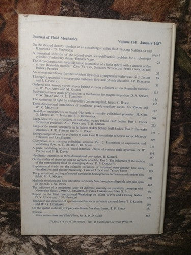 Journal of Fluid Mechanics: Volume 174, Jan. 1987 By Cambridge University Press