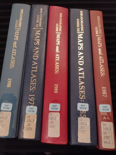 Bibliographic Guide Maps And Atlases, Lot Of 5 Vols
