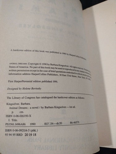 Animal Dreams by Barbara Kingsolver (1991, Trade Paperback