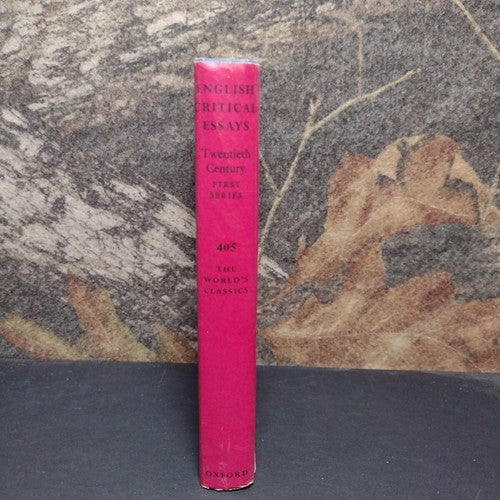 Twentieth Century English Critical Essays: First Series Phyllis Jones 1964 HCwDJ