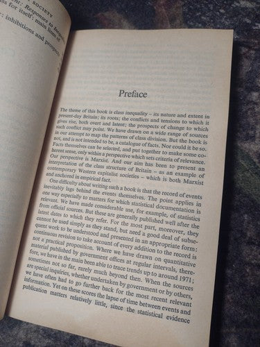 Class in a Capitalist Society: Study of Contemporary Britain by John Westergaard