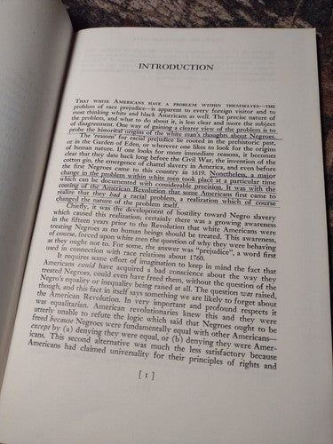 The Negro Versus Equality, 1762-1826 by Winthrop Jordan -Paperback 1969 -Vintage