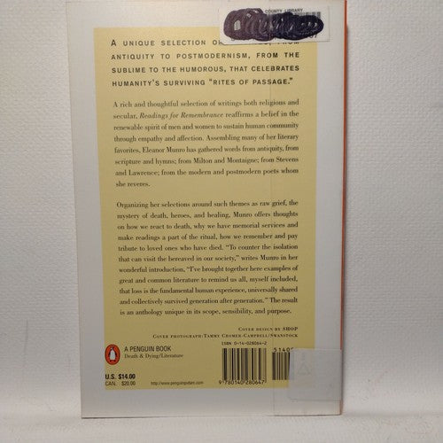 Readings for Remembrance : A Collection for Funerals and Memorial Services by E…