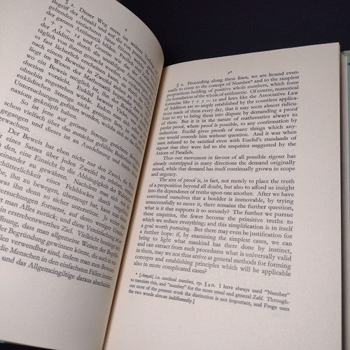 The Foundations of Arithmetic by J.L. Austin English/German 1950 Hardcover