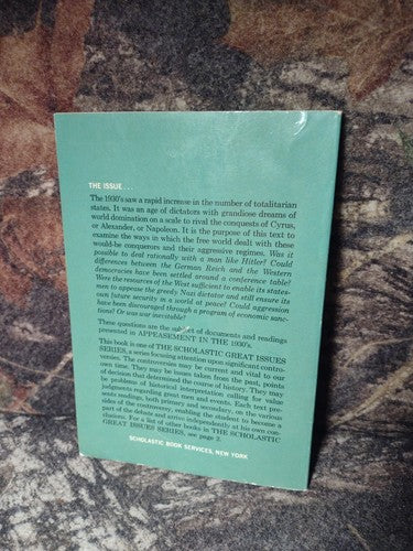 Appeasement in the 1930's Why Did Diplomacy Fail? by Robert W. Gillette -1966 PB