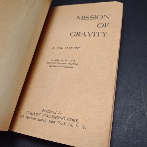 Mission of Gravity by Hal Clement -Paperback -1958 -Vintage Science Fiction