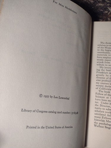 Literature and the Image of Man by Leo Lowenthal -1957 -Hardcover -Vintage Lit.