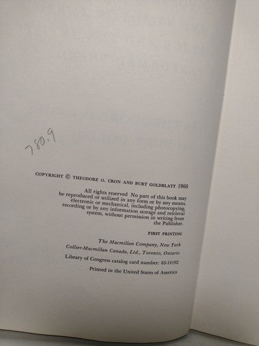 Portrait of Carnegie Hall by Theodore Cron -1963 -HCwDJ -ExLibrary -1st Print