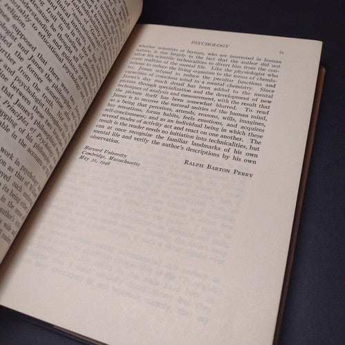 The Living Library: Psychology by William James -Hardcover -1948 -Psychology