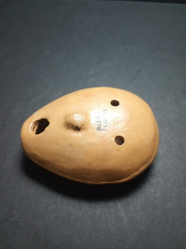 Pisac Cusco Hand Painted Ocarina, 4"Traditional Design Crafted From Clay