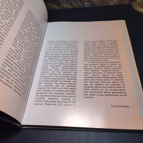 The Wildlife Treasure-Houses Nature Reserves In Sichuan Province -Signed 1st ED.