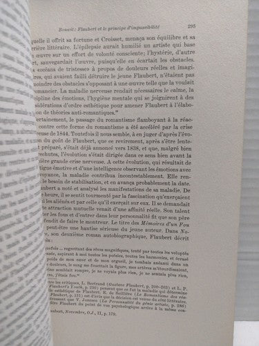Gustave Flaubert Et Le Principe D'Impassibilité Par Marianne Bonwit - 1950 - PB.