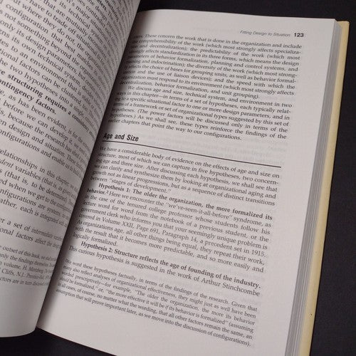 Structure in Fives: Designing Effective Organizations by Henry Mintzberg 1983 HC