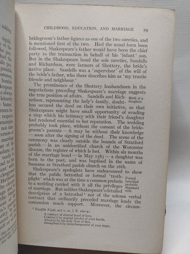 A LIFE OF WILLIAM SHAKESPEARE BY SIDNEY LEE -1916 -Hardcover No DJ -New Edition