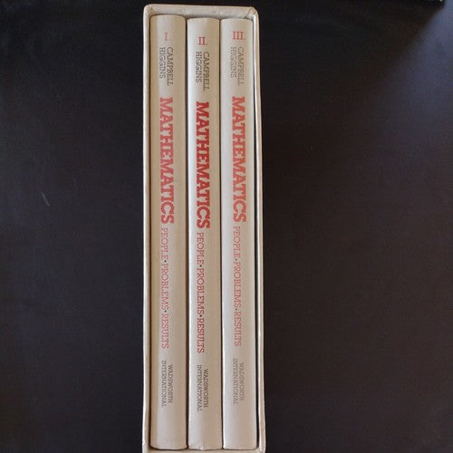 Mathematics: People, Problems, Results 3 Vol Set with Case exlibris G.H. Hahne .
