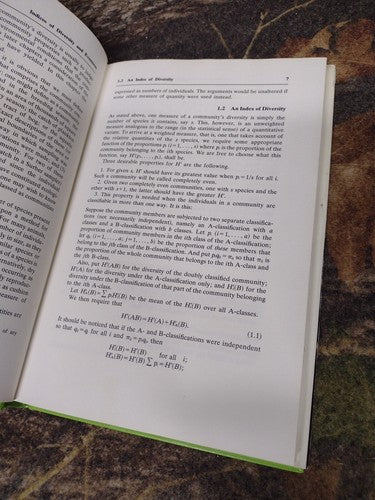 ECOLOGICAL DIVERSITY By E. C. Pielou - 1975 Hardcover -Ecology Environmental Sci