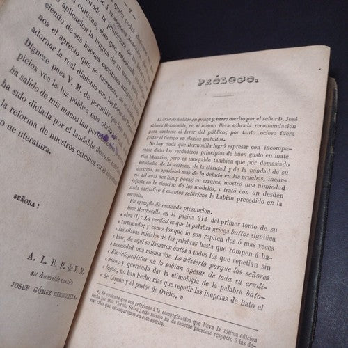 Arte de Hablar En Prosa Y Verso, Por D.J.G. Hermosilla Paris Ed (1872) Spanish