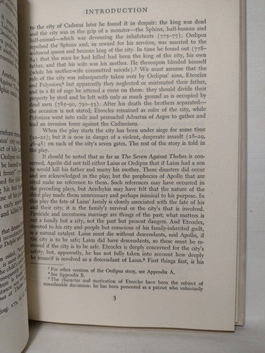 The Seven Against Thebes By Æschylus -1978 -HCwDJ -1st Print Classic Literature