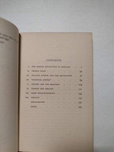 Home University Library: Shelley, Godwin And Their Circle By H. N. Brailsford