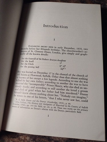 John Donne: The Anniversaries by Frank Manley -1968 -Hardcover -2nd Printing