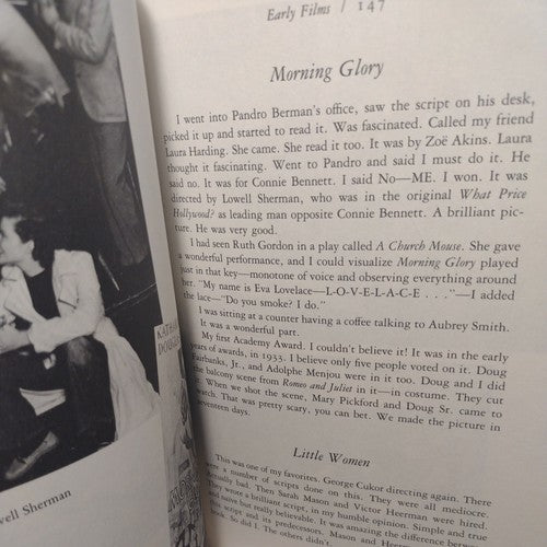 Me: Stories of My Life by Katharine Hepburn -1991 Hardcover -Biographies