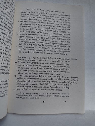 Aristotle On The Art Of Fiction: English Translation Of The Poetics, L. J. Potts