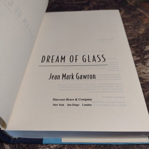 Dream of Glass by Jean M. Gawron -1993 -Hardcover W/DJ -Science Fiction -Fantasy