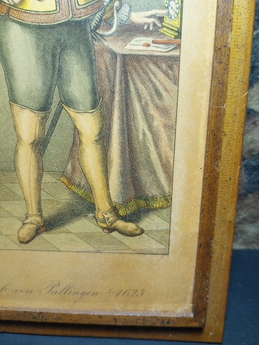 Jacob Von Pallingen Litho Print On Wood German