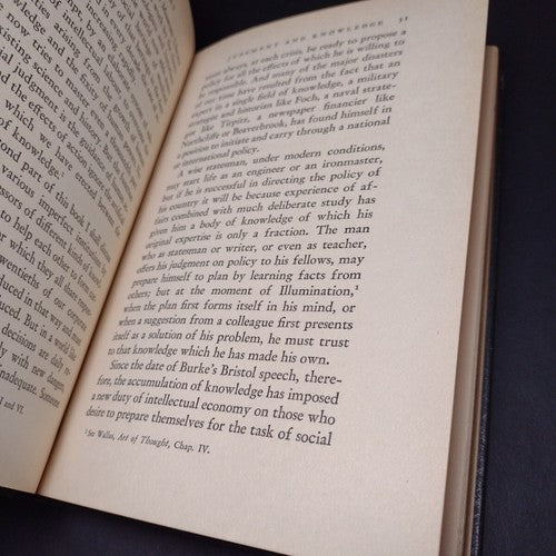 Social Judgment by Graham Wallas -Hardcover -1935 -Vintage Sociology