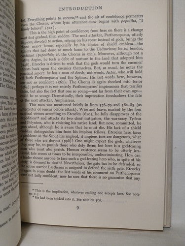 The Seven Against Thebes By Æschylus -1978 -HCwDJ -1st Print Classic Literature