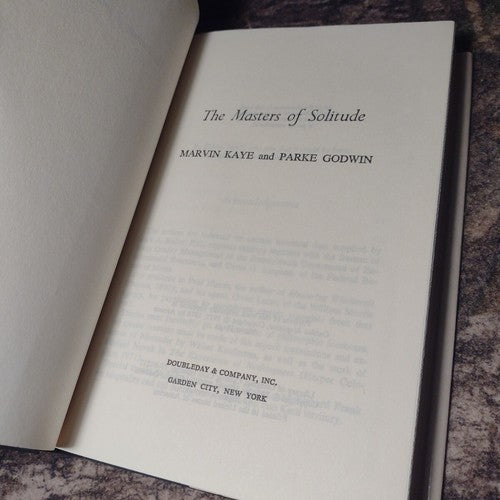 The Masters of Solitude by Marvin Kaye -1977 -Book Club Edition Hardcover Sci Fi