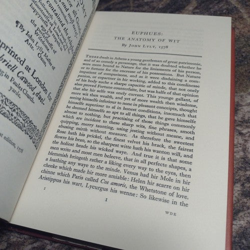The Descent of Euphues: Three Elizabethan Romance Stories by James Winny 1957