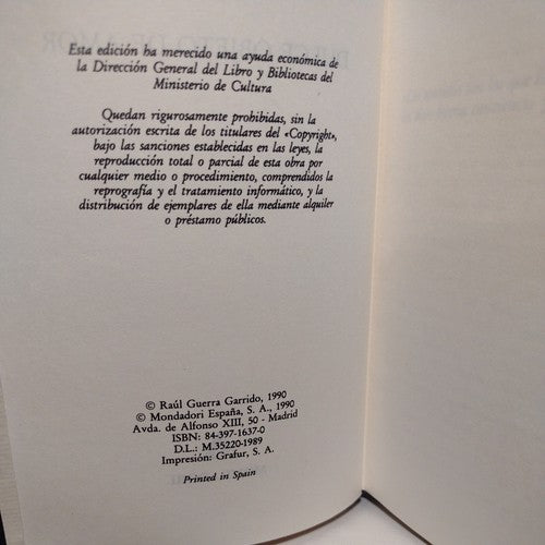 Dulce Objeto De Amor by Raul Guerra Garrido -1990 -Hardcover Rectangulo -Spanish