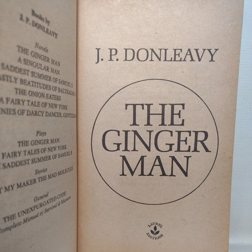 THE GINGER MAN by J.P. Donleavy -1977 -4th Laurel print -PB